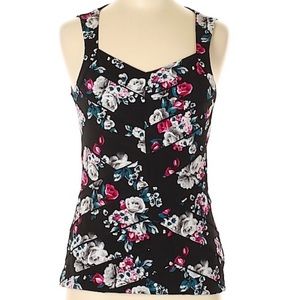 WHBM Floral Sleeveless Top